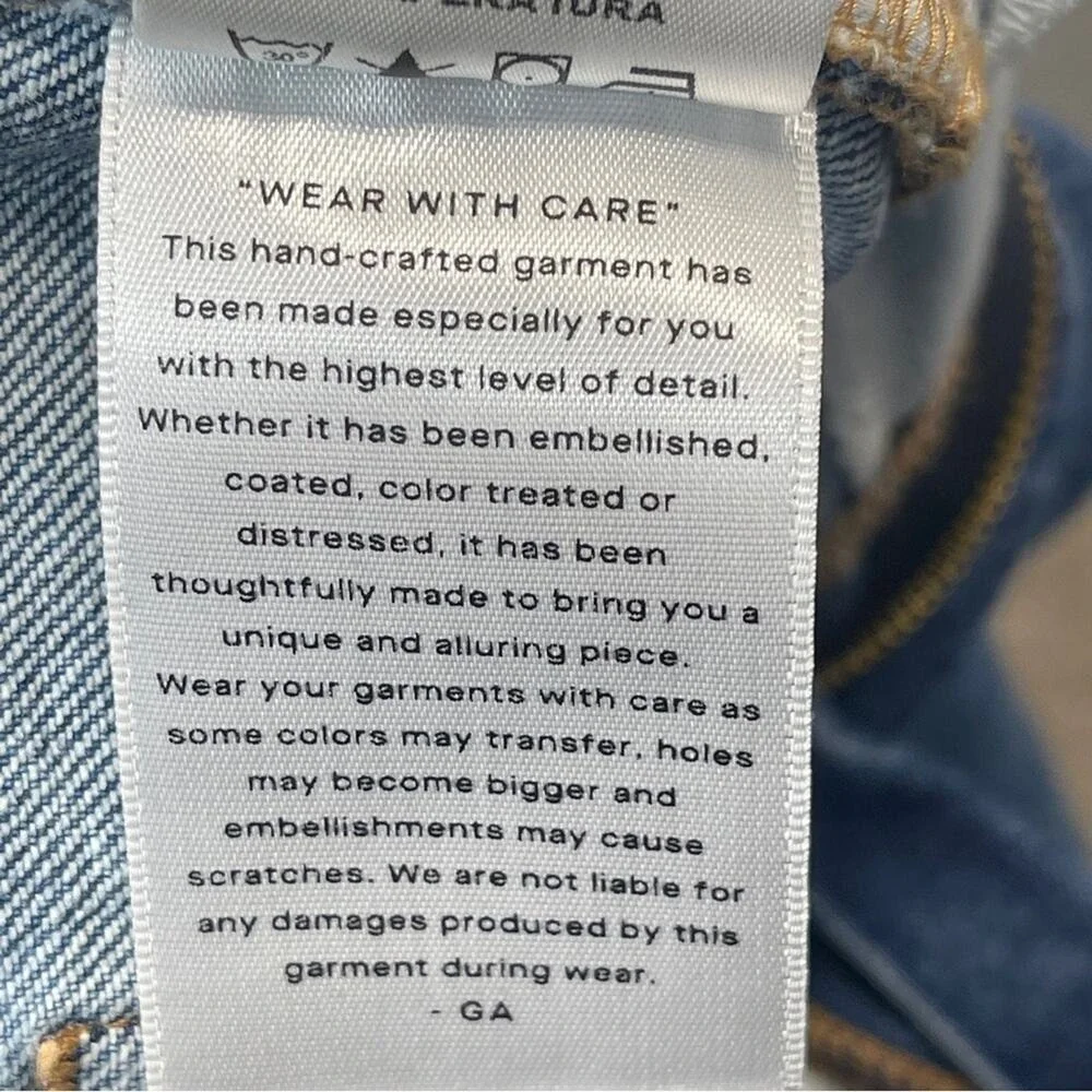 Good American Jeans Good Boy size 14 Distressed
